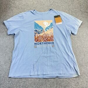 The North Face‎ Berkeley Tee XXL Blue Graphic T-Shirt Women's NWT Outdoor hiking